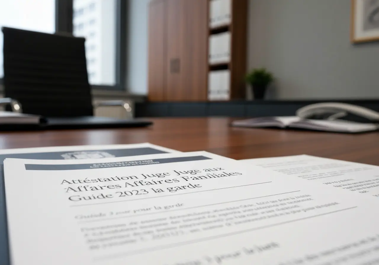 Attestation Juge aux Affaires Familiales : Guide 2026 pour la garde