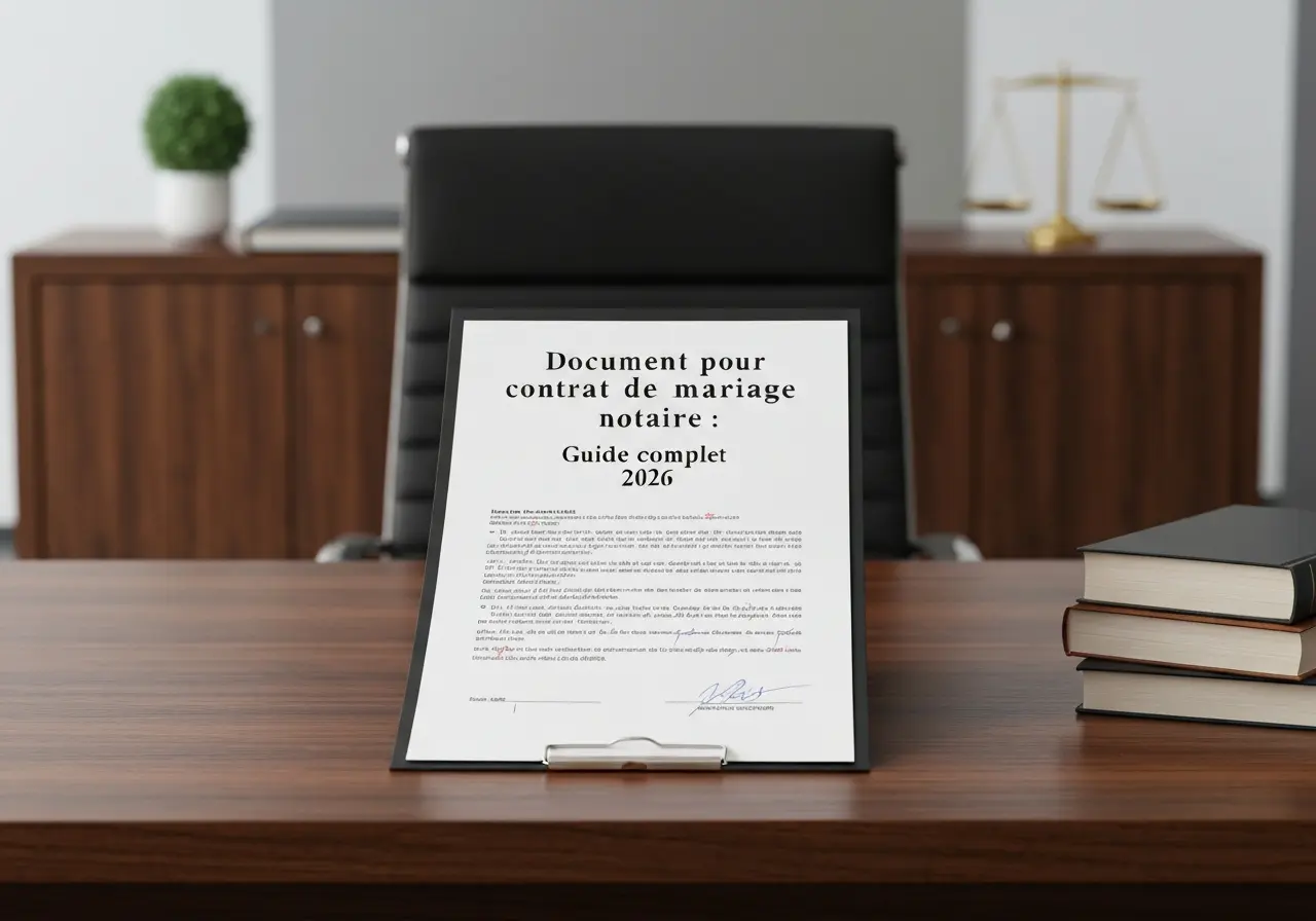 Document pour contrat de mariage notaire : Guide complet 2026