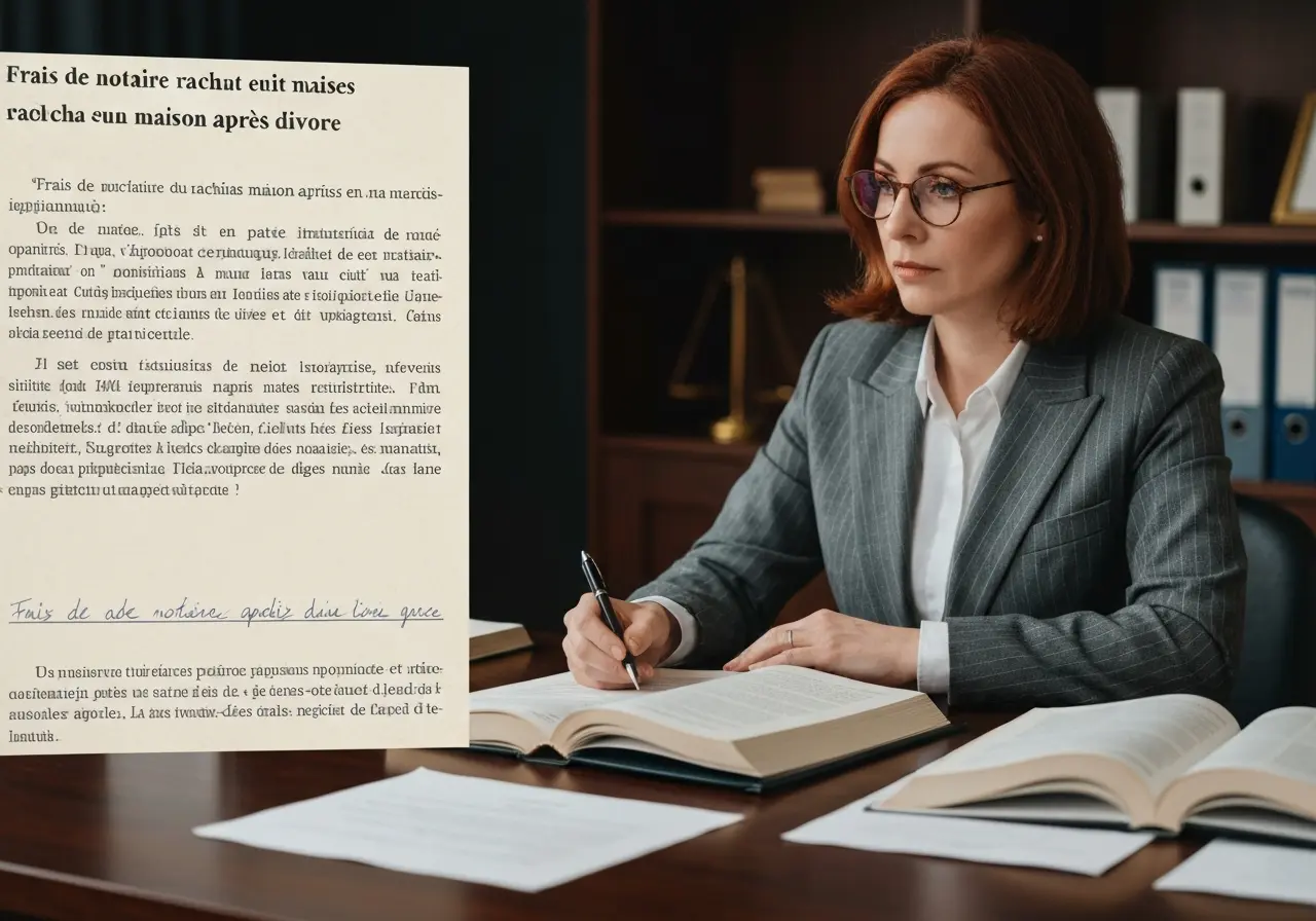 Frais de notaire rachat maison après divorce : guide complet