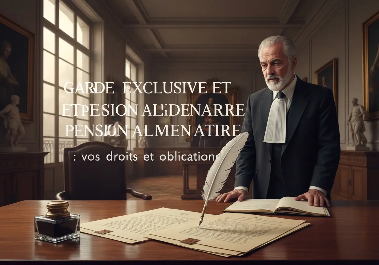 Garde exclusive et pension alimentaire : vos droits et obligations