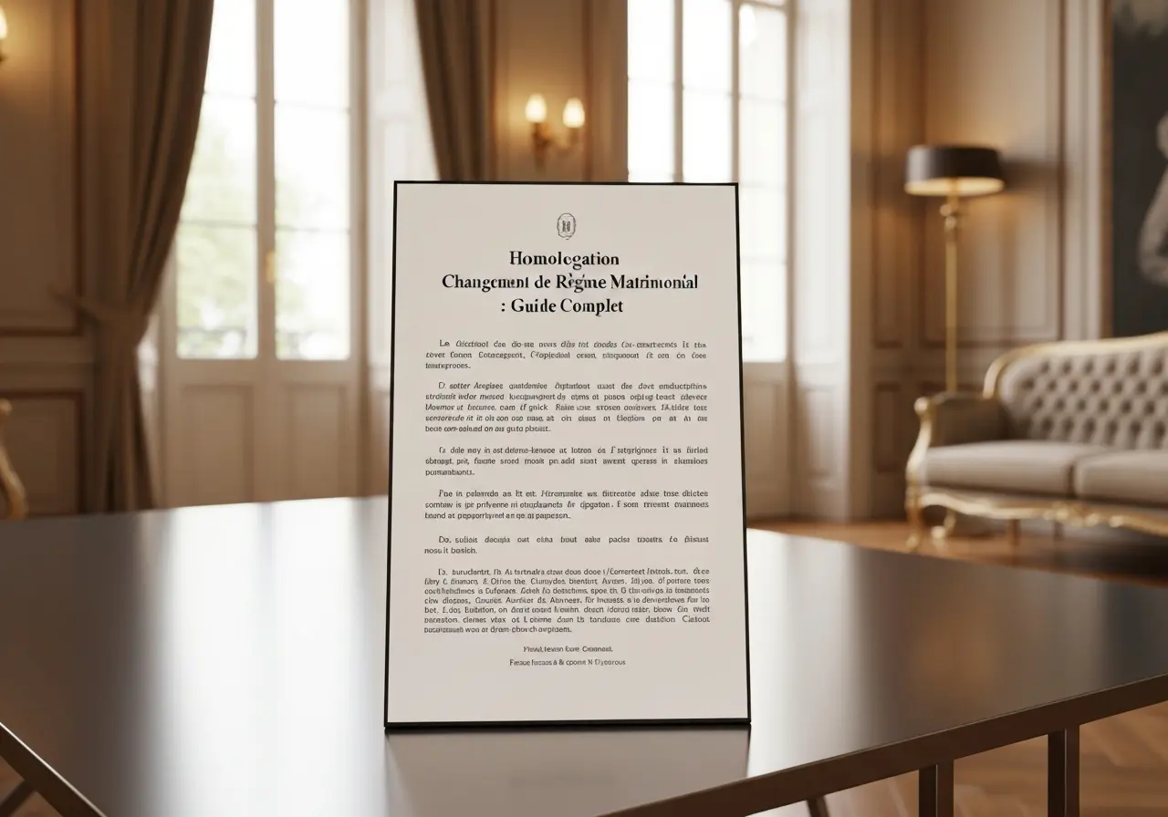 Homologation Changement de Régime Matrimonial : Guide Complet