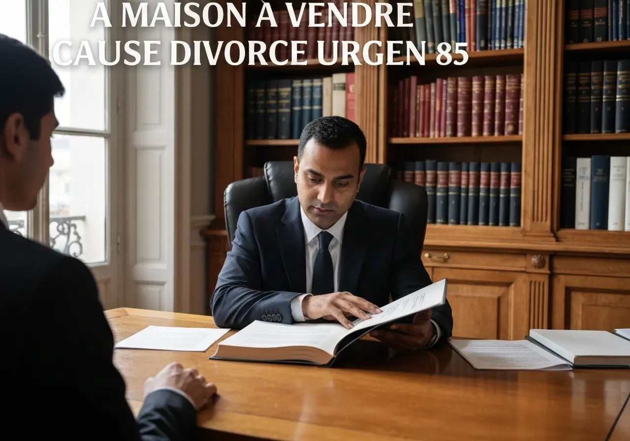 Maison à Vendre Cause Divorce Urgent 85 : Guide Légal Express