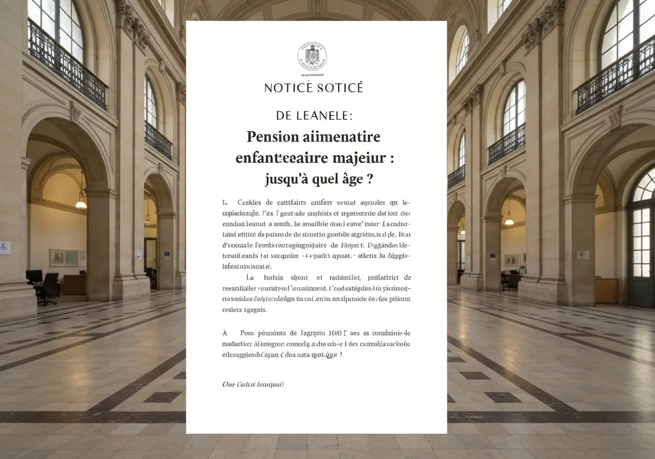 Pension alimentaire enfant majeur : jusqu'à quel âge est-elle due ?