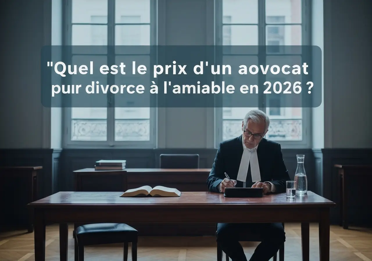 Quel est le prix d'un avocat pour un divorce à l'amiable en 2026 ?