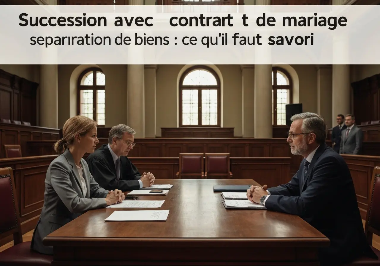 Succession avec contrat de mariage séparation de biens : ce qu'il faut savoir