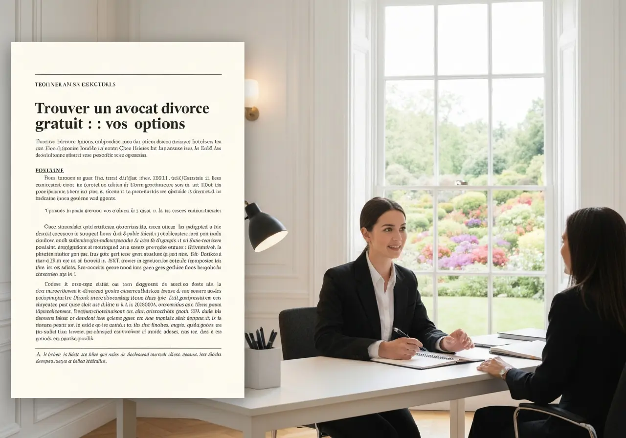 Trouver un avocat divorce gratuit : vos options et aides juridiques